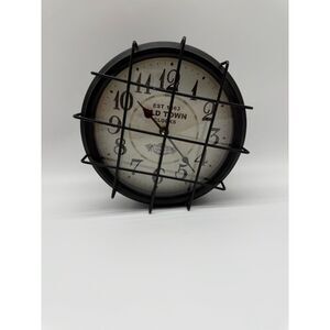 Reto  Industrial-style metal cage clock